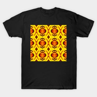 Bright Yellow Expressionist Art Yellow Rose Pattern 8 T-Shirt